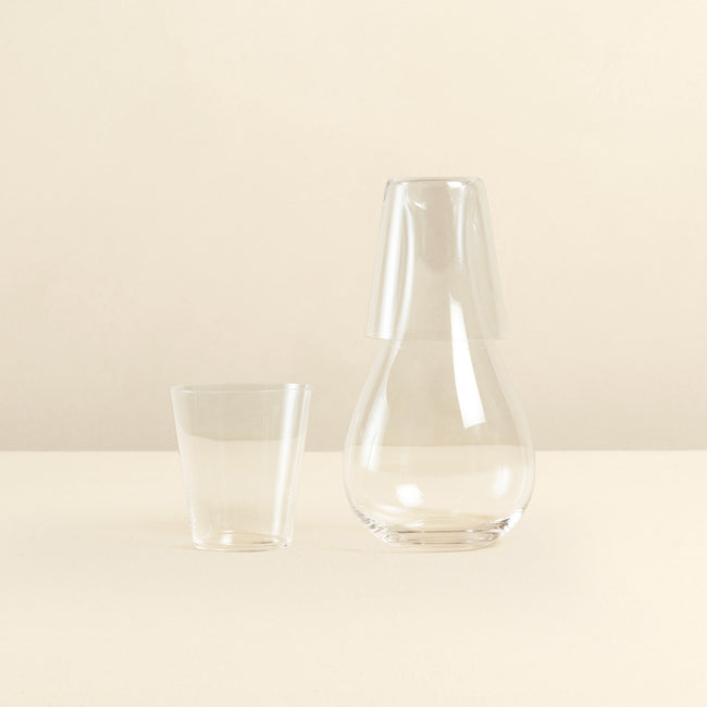 Crystal Carafe with Glasses, Set of 2