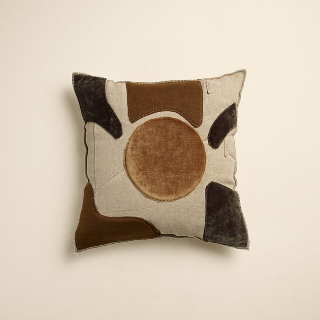 Velvet & Linen Pillow, Natural
