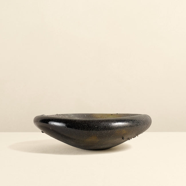 Carbonized Fired Glass Bowl