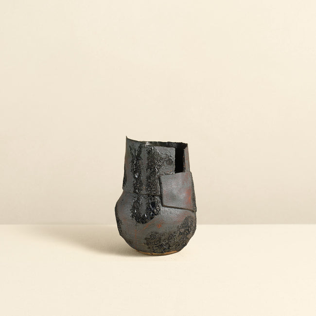 Black Lava Ceramic Vessel