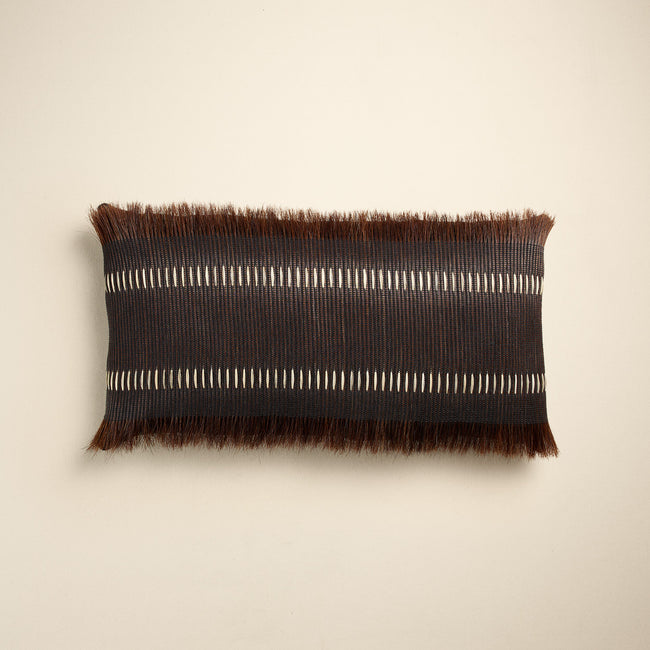 Horsehair Woven Leather Pillow