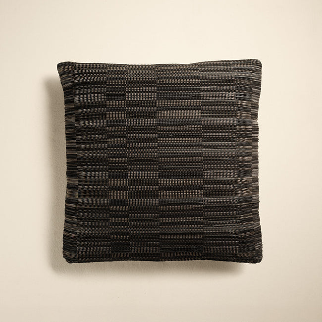 Leather & Suede Woven Pillow