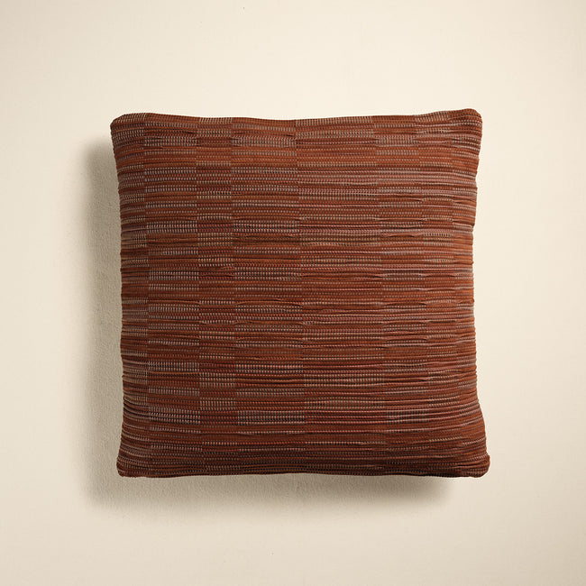 Leather & Suede Woven Pillow